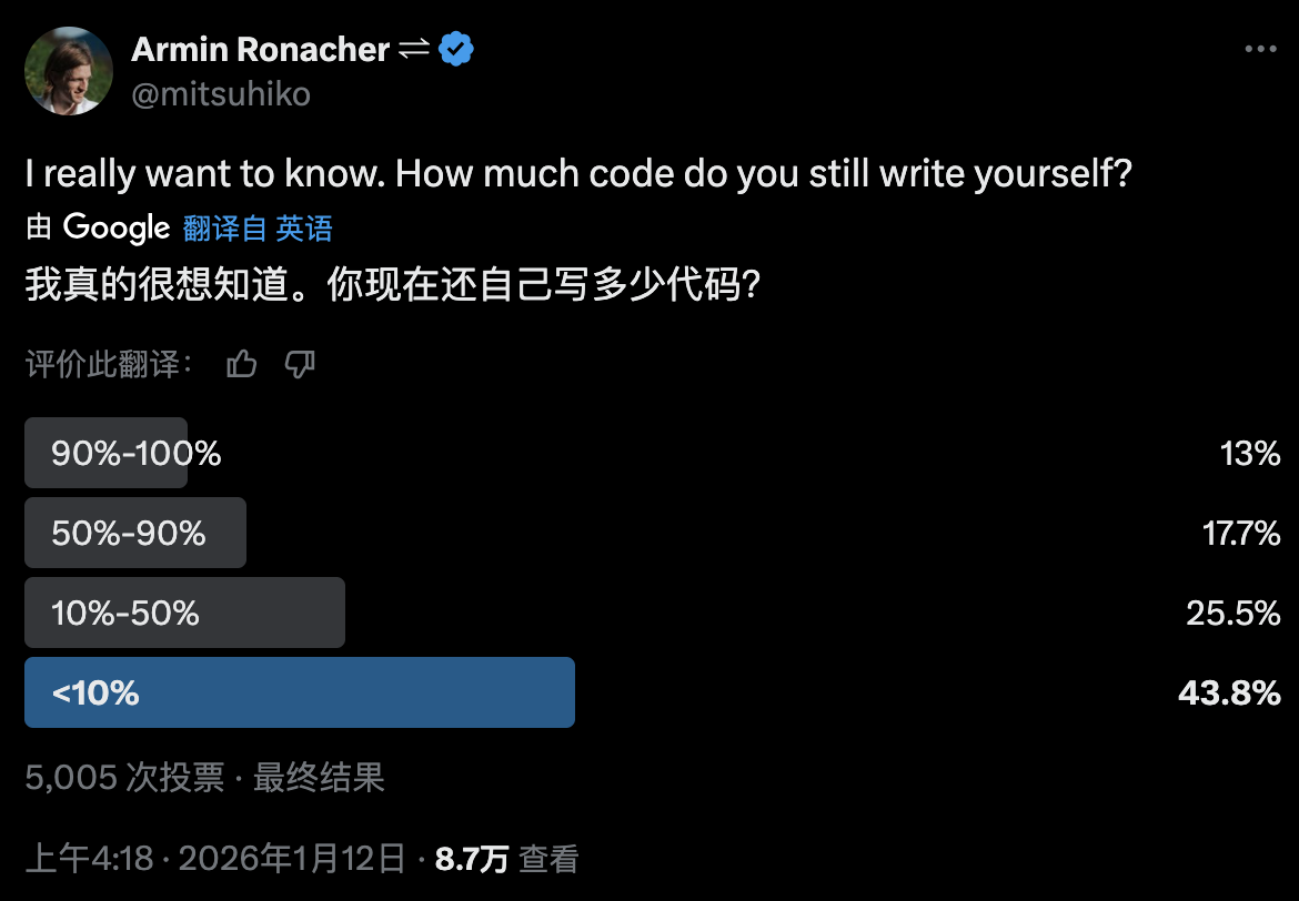 Armin Ronacher 投票